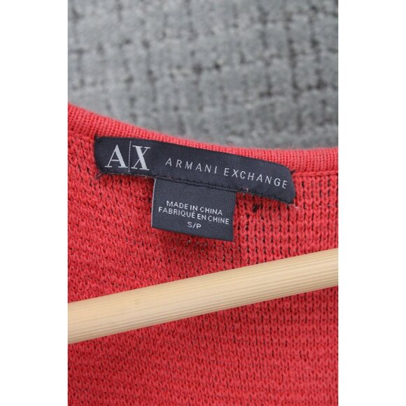 AX Armani Exchange Fit & Flare Dress Womens Small S Black/Pink Knit Sleeveless - Picture 7 of 10